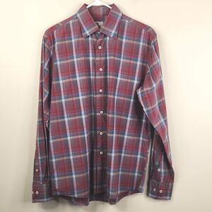 Mason's Plaid Pattern Long Sleeve Flannel Button Down Shirt Medium